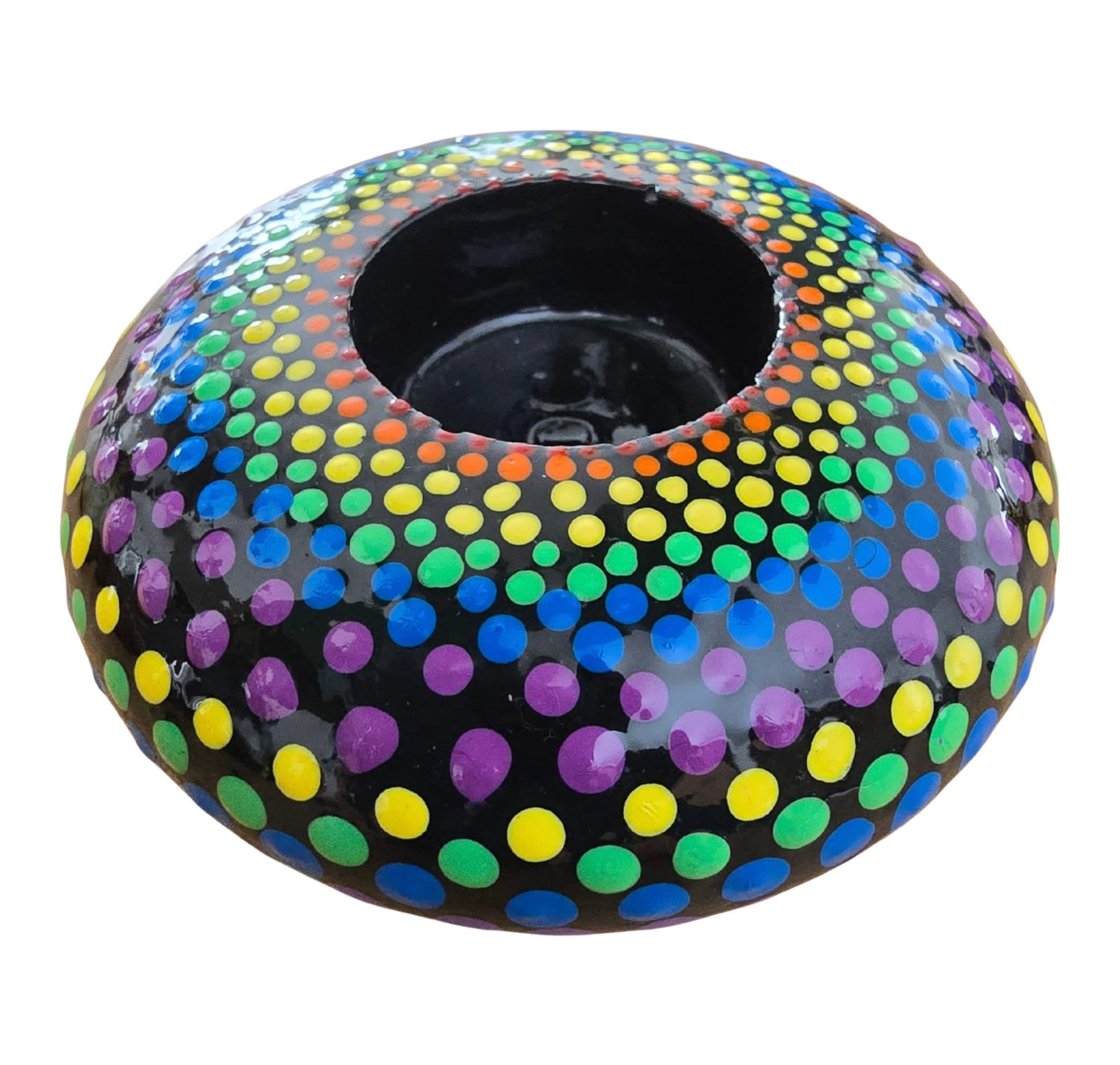 Bougeoir arc-en-ciel